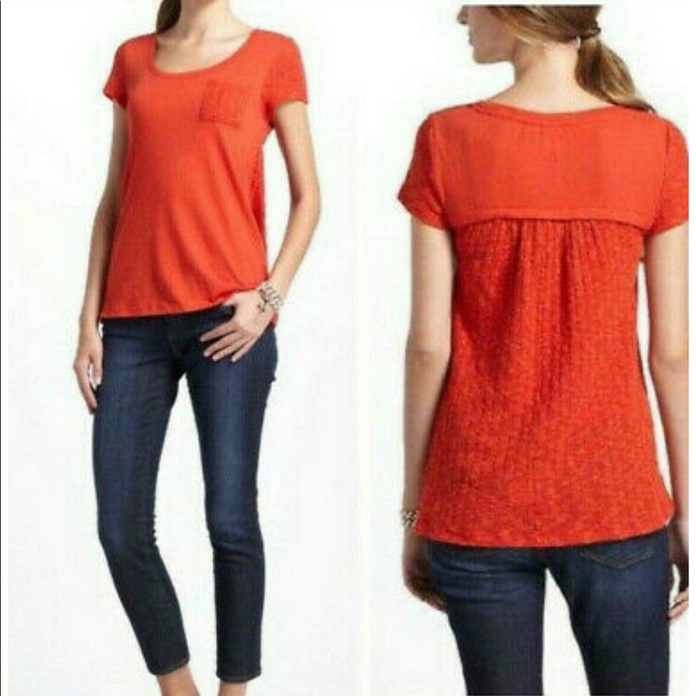 Anthropologie Paper Locket Textured Knit Tee